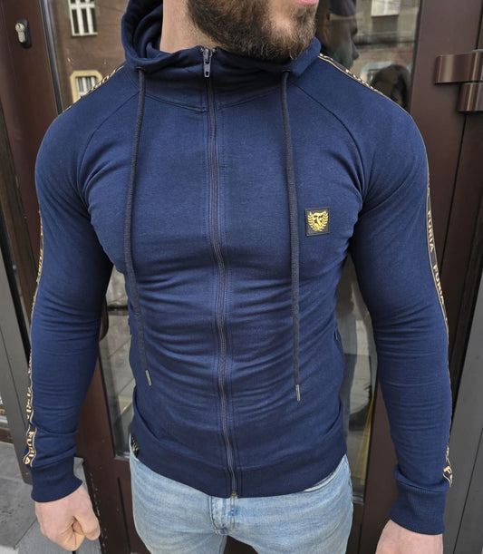 Sudadera con Capucha y Cremallera - Azul Marino
