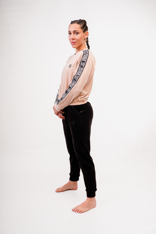 Chandal Terciopelo - Beige/Negro
