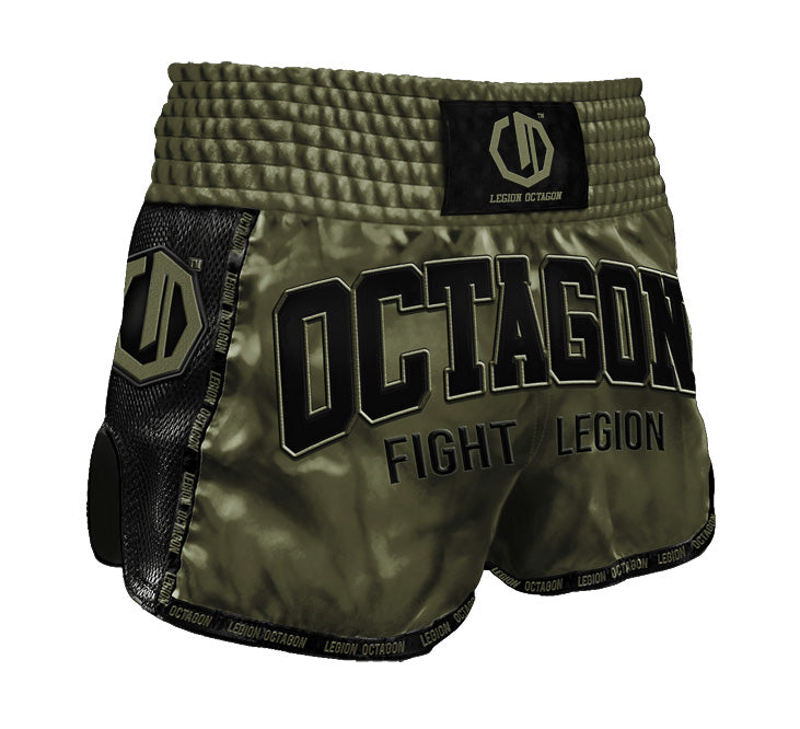 Shorts Muay Thai Fight Legion - Verde Militar