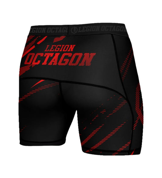 Shorts de Compresión Escape - Negro/Rojo