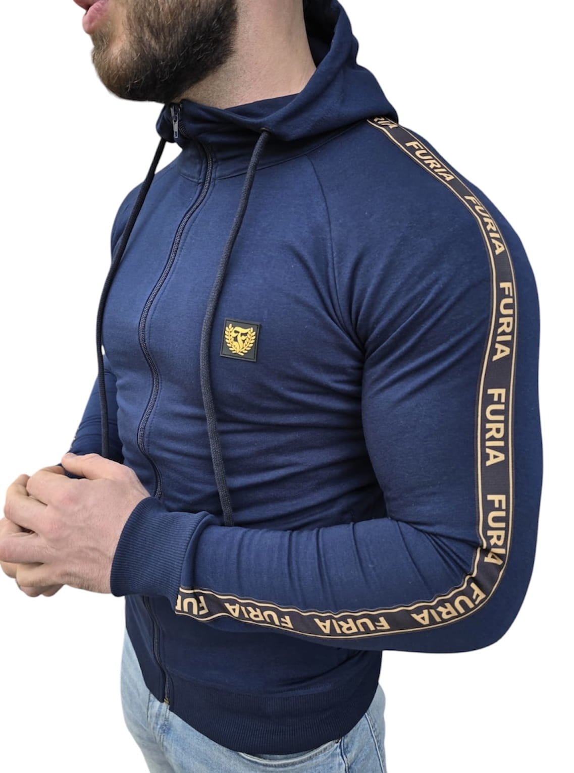 Sudadera con Capucha y Cremallera - Azul Marino