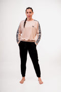 Chandal Terciopelo - Beige/Negro