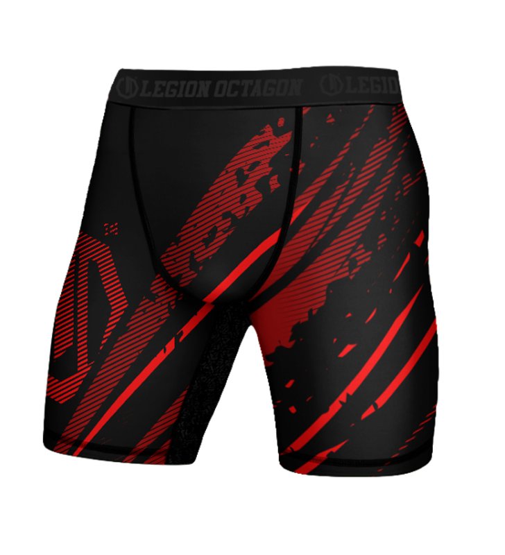 Shorts de Compresión Escape - Negro/Rojo