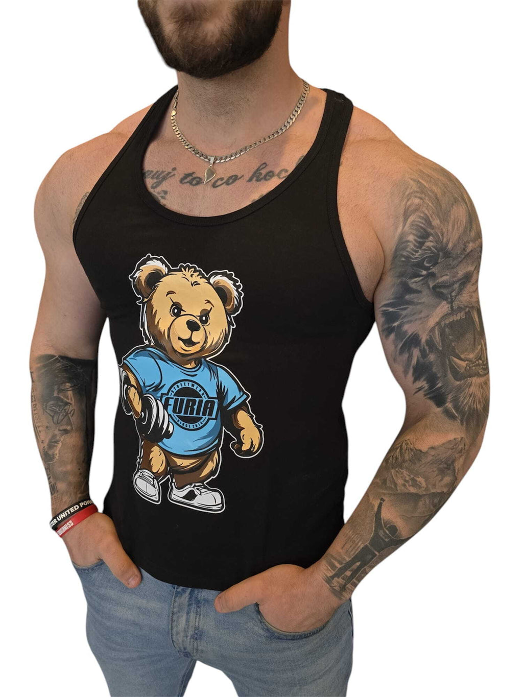 Camiseta Tirantes Teddy Bear - Negra