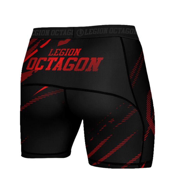 Shorts de Compresión Escape - Negro/Rojo