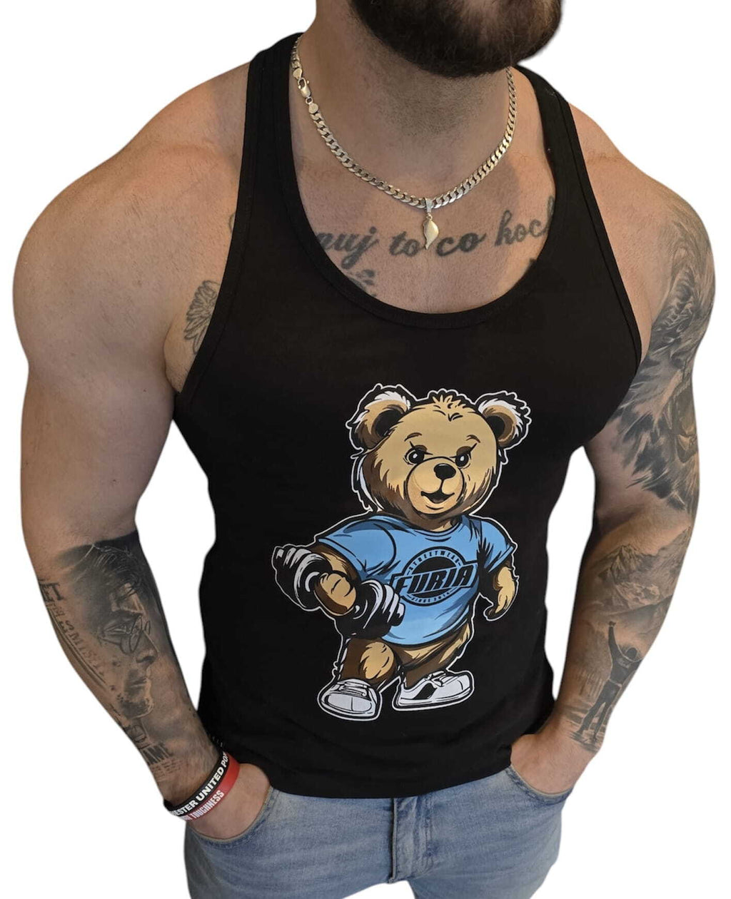 Camiseta Tirantes Teddy Bear - Negra