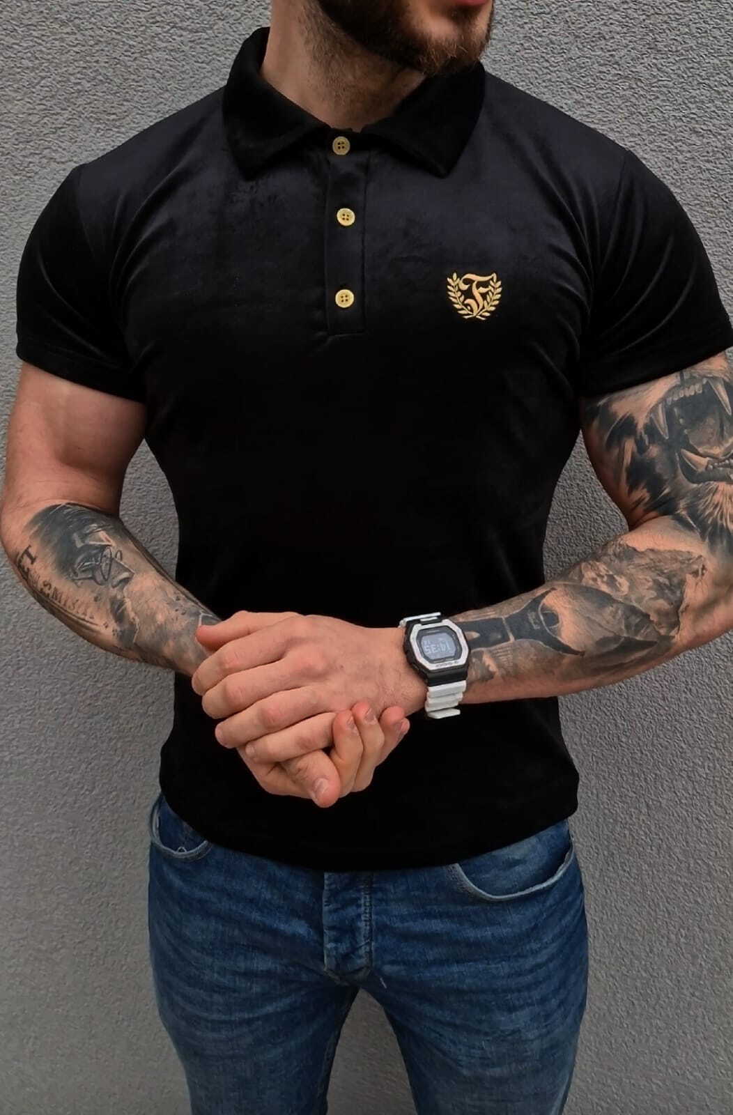 Polo Terciopelo - Negro