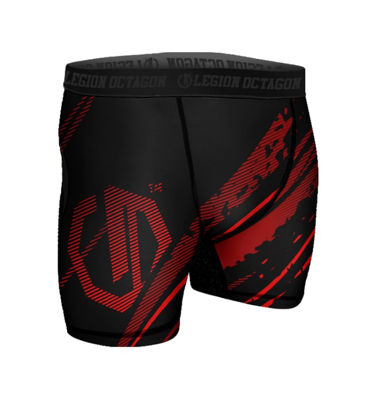 Shorts de Compresión Escape - Negro/Rojo